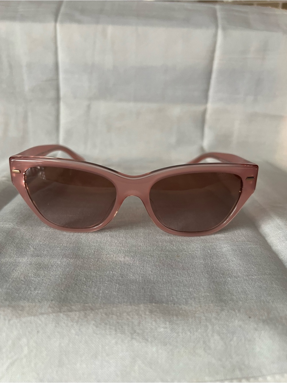Coach Pink Cat-Eye Sunglasses with Brown Gradient Lenses